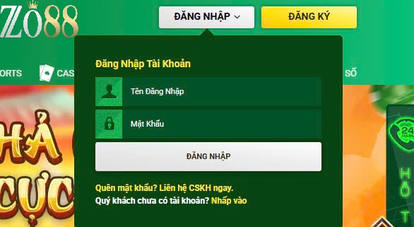 Đăng Nhập Zo88 – Chơi Game An Toàn, Cá Cược Lôi Cuốn 2 Nhập sai thông tin đăng nhập Zo88 mà không biết