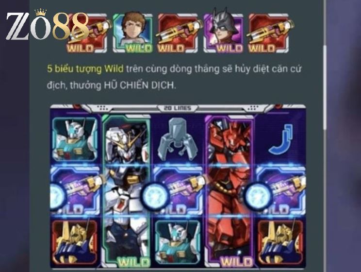 Gundam Slot – Trải Nghiệm Nổ Hũ Dễ Dàng Và Thú Vị 3 Các biểu tượng trong Gundam Slot